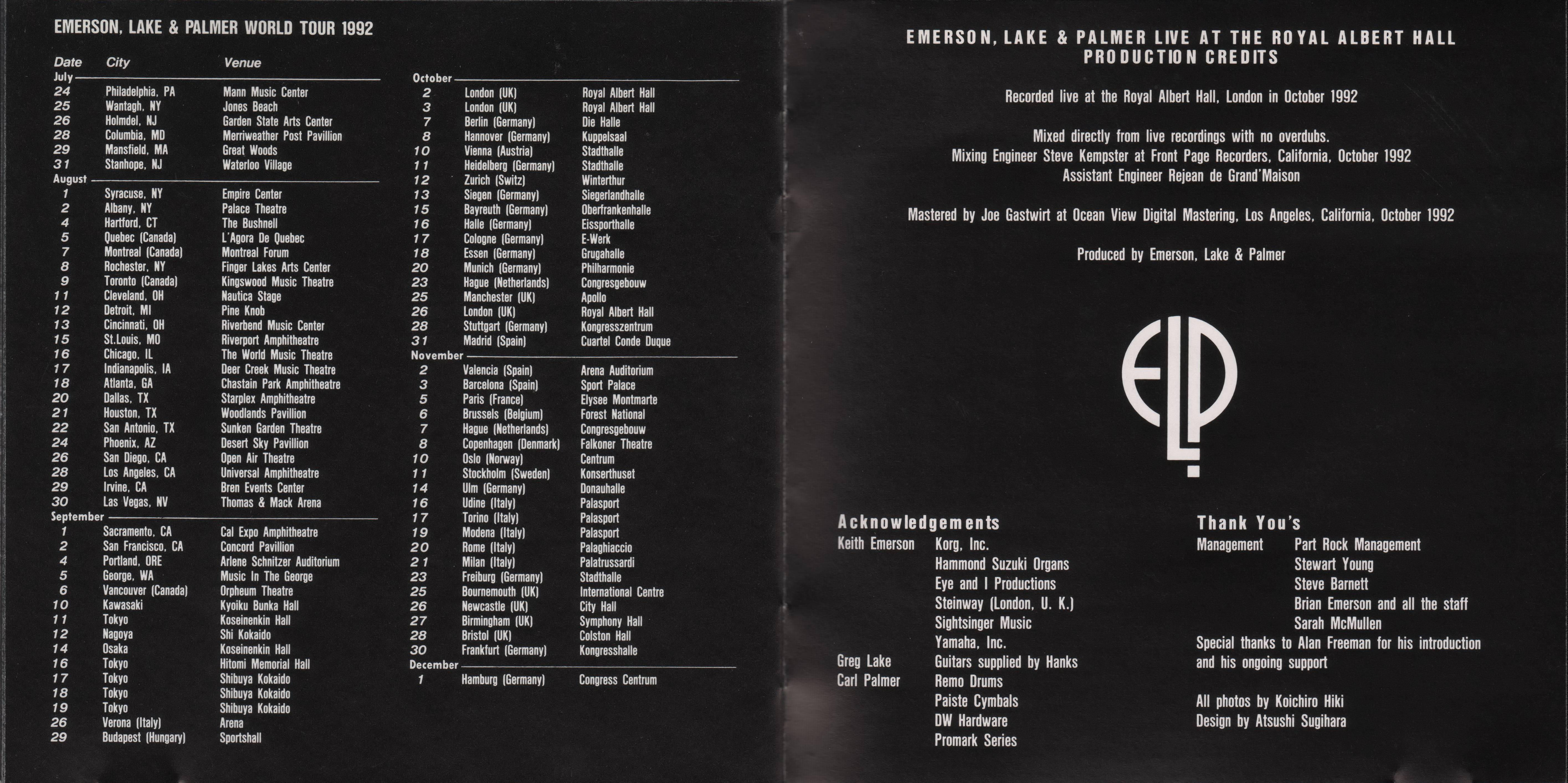Emerson, Lake and Palmer Live At Royal Albert Hall [Booklet08 jpn]